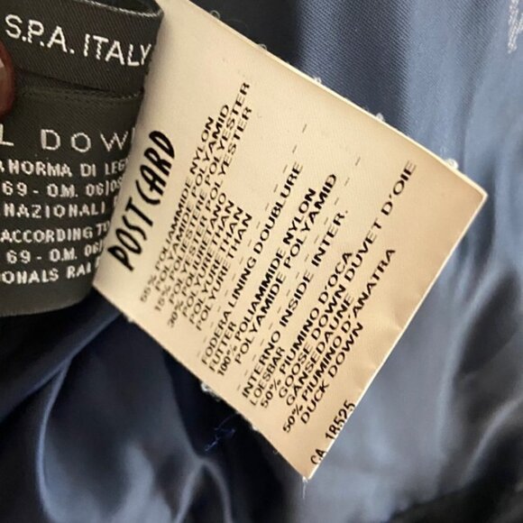 POST Card Navy goose down short puffer jacket - Picture 10 of 12